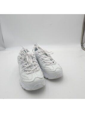 Skechers D'Lites White Memory Foam Sneakers Womens US 9.5 Air-Cooled Lace Up